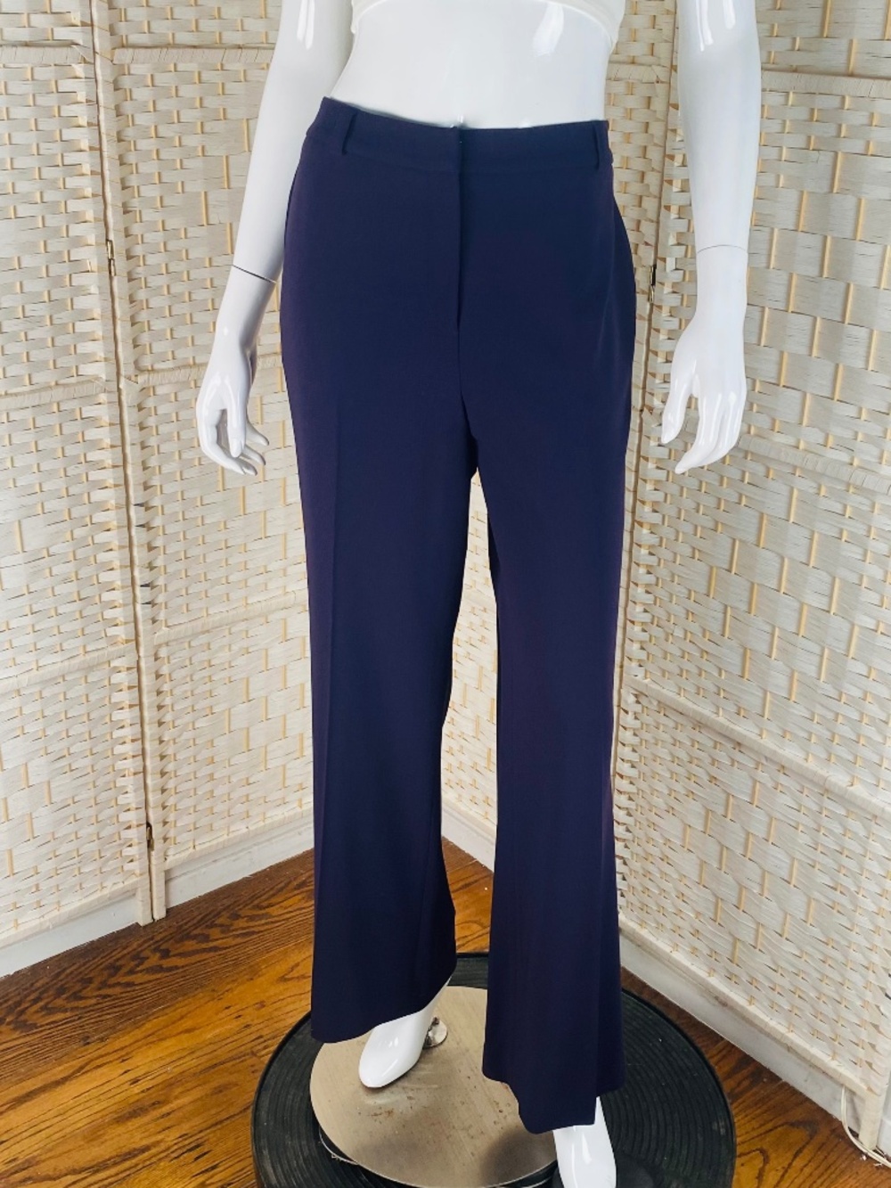 St. John Womens Egg Plant Color Flare Pants, 14.